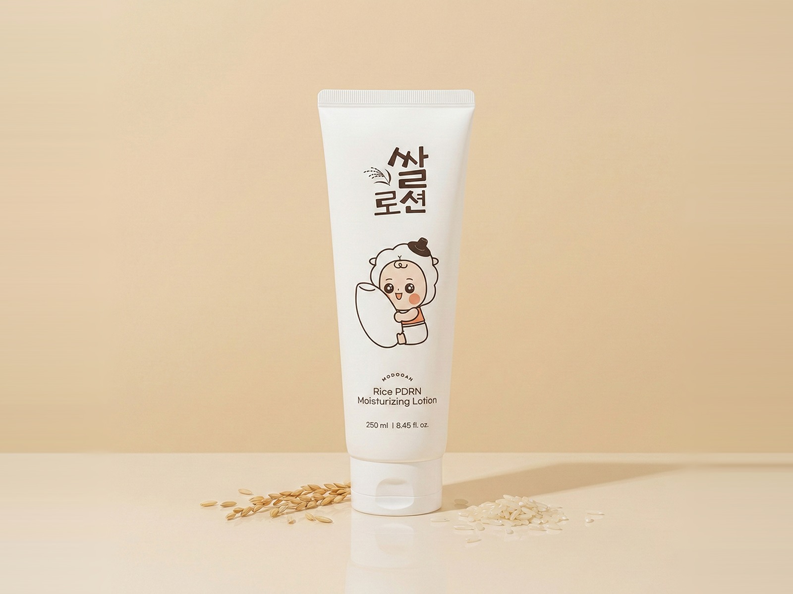 Modooan Rice Lotion 250 ml with rice grains