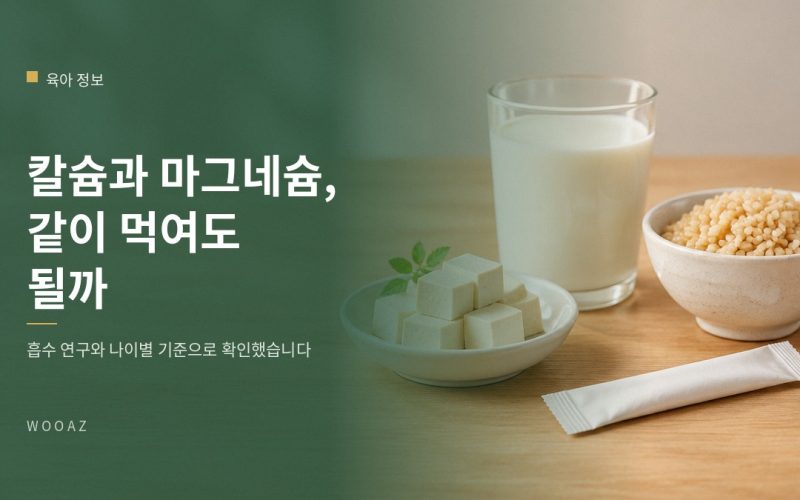 칼슘과 마그네슘, 같이 먹여도 되나요?
