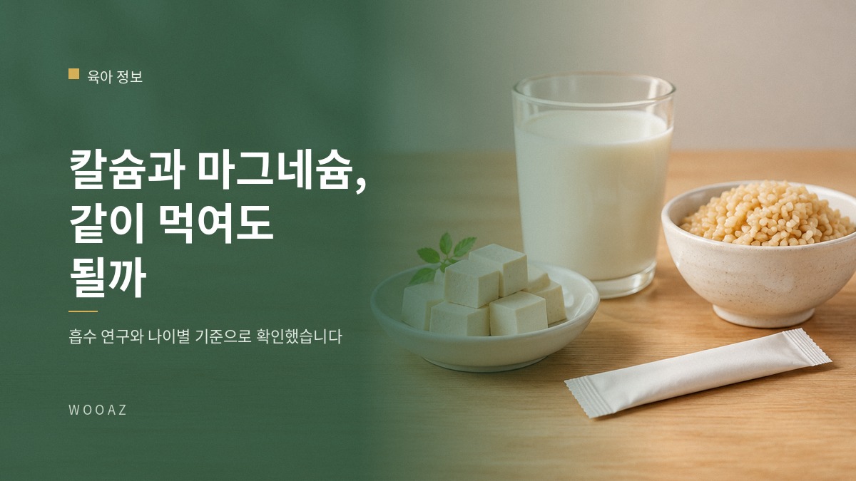 칼슘과 마그네슘, 같이 먹여도 되나요?