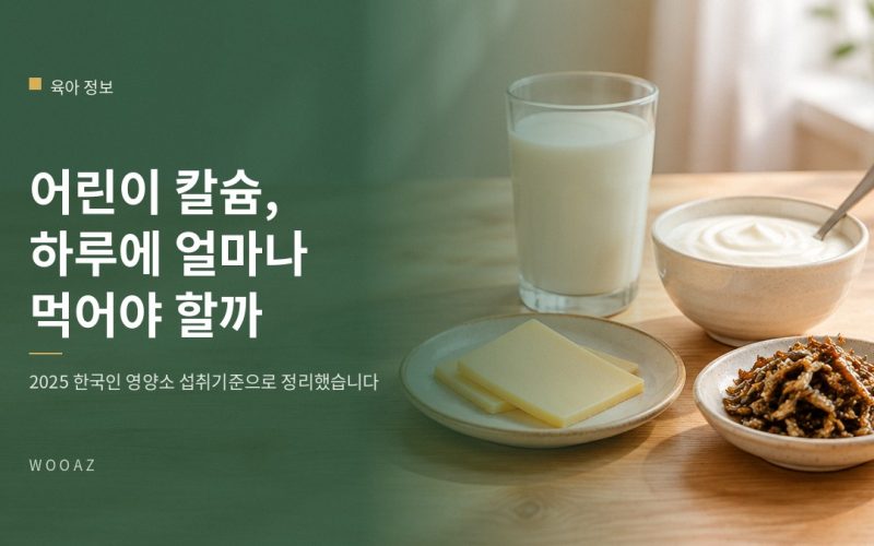어린이 칼슘, 하루에 얼마나 먹어야 하나요?