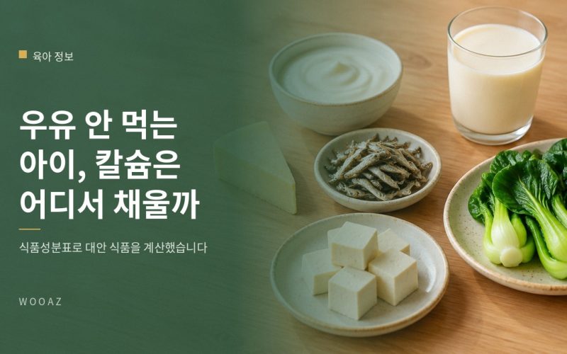 우유를 안 마시는 아이, 칼슘은 어디서 채우나요?