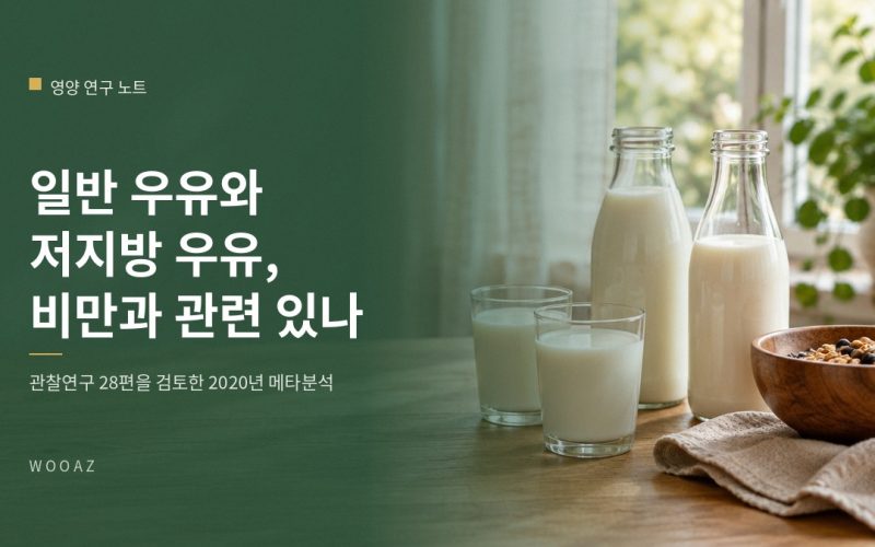 일반 우유와 저지방 우유, 아이 비만과 관련 있나요?
