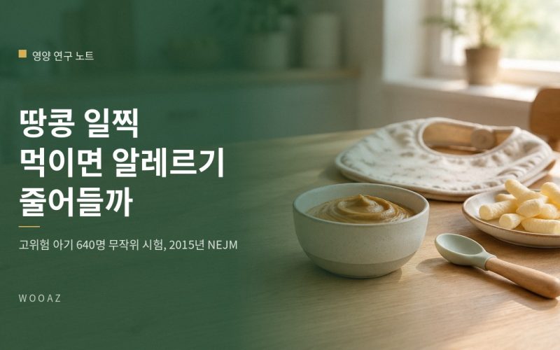 땅콩을 아기 때 먹이면 알레르기가 줄어드나요?