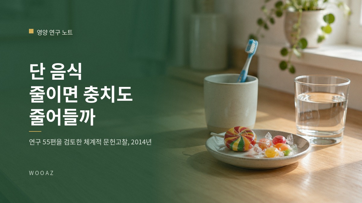 단 음식을 줄이면 아이 충치가 줄어드나요?